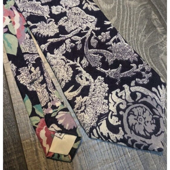 Men's‎ Tie J.A.M. Paisley Floral Print Pastel Color Y2k Rare - Picture 6 of 10